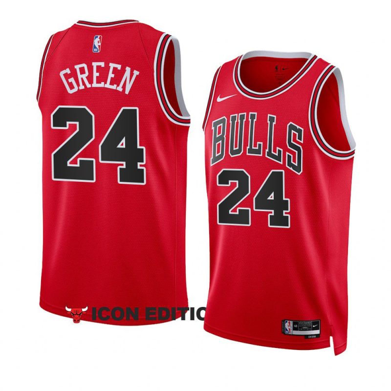 bulls javonte green red 2022 23icon edition swingman jersey