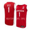 canada basketball fiba world cup 2023 aaron best red jersey