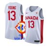 canada basketball fiba world cup 2023 kalif young white jersey