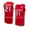 canada basketball fiba world cup 2023 thomas scrubb red jersey