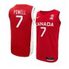 canada team 2023 fiba basketball world cup dwight powell red jersey