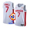 canada team 2023 fiba basketball world cup dwight powell white home jersey