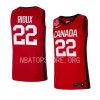 canada team away olivier rioux red basketball jersey