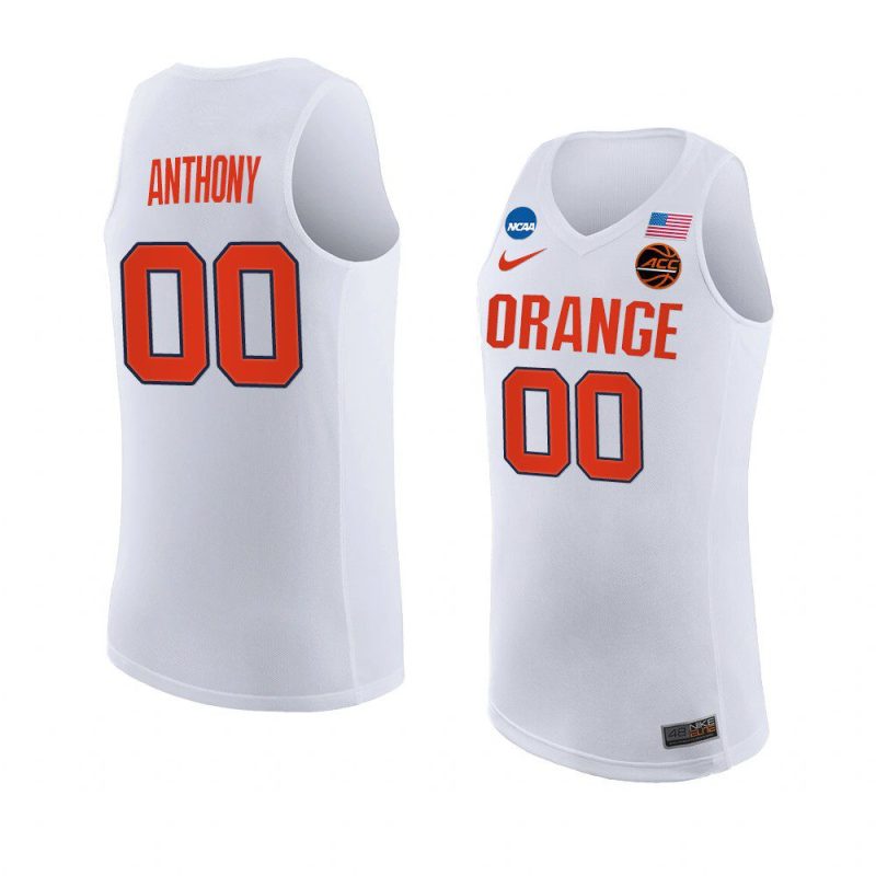 carmelo anthony college basketball jersey replica white