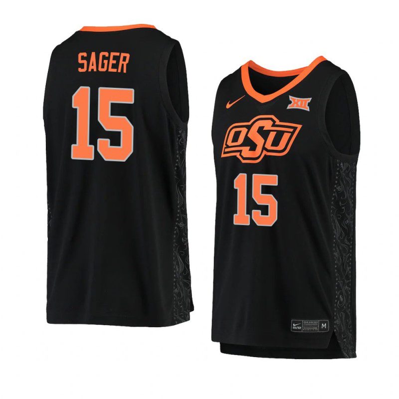 carson sager team replica jersey basketball black