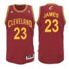 cavaliers 23 road wine red jersey