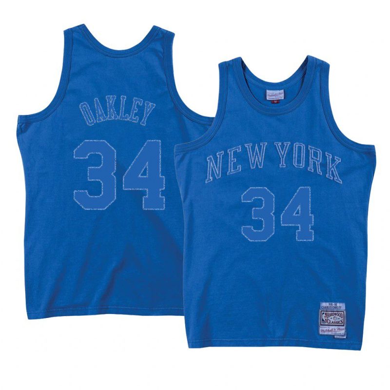 charles oakley jersey washed out blue
