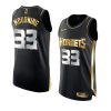charlotte hornets alonzo mourning black golden edition jersey