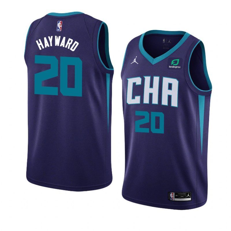 charlotte hornets gordon hayward purple statement edition jersey