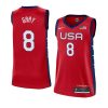 chelsea gray women's basketball limited jersey tokyo olympics red 2021