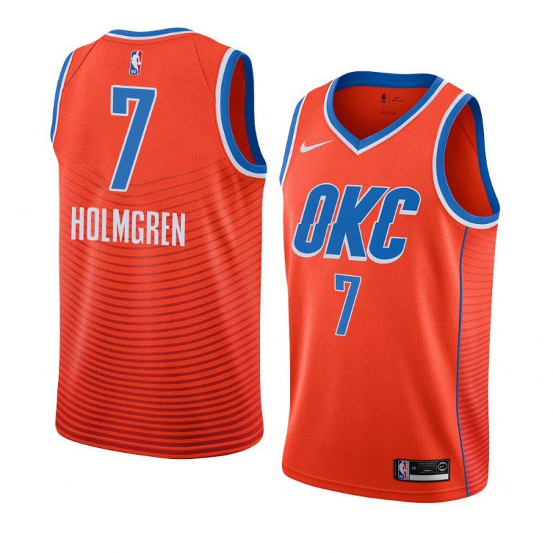 chet holmgren thunder statement edition orange 2022 nba draft jersey