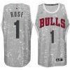 chicago bulls 1 derrick rose city jersey light grey