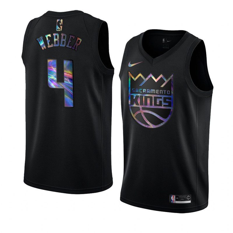 chris webber jersey iridescent holographic black limited edition