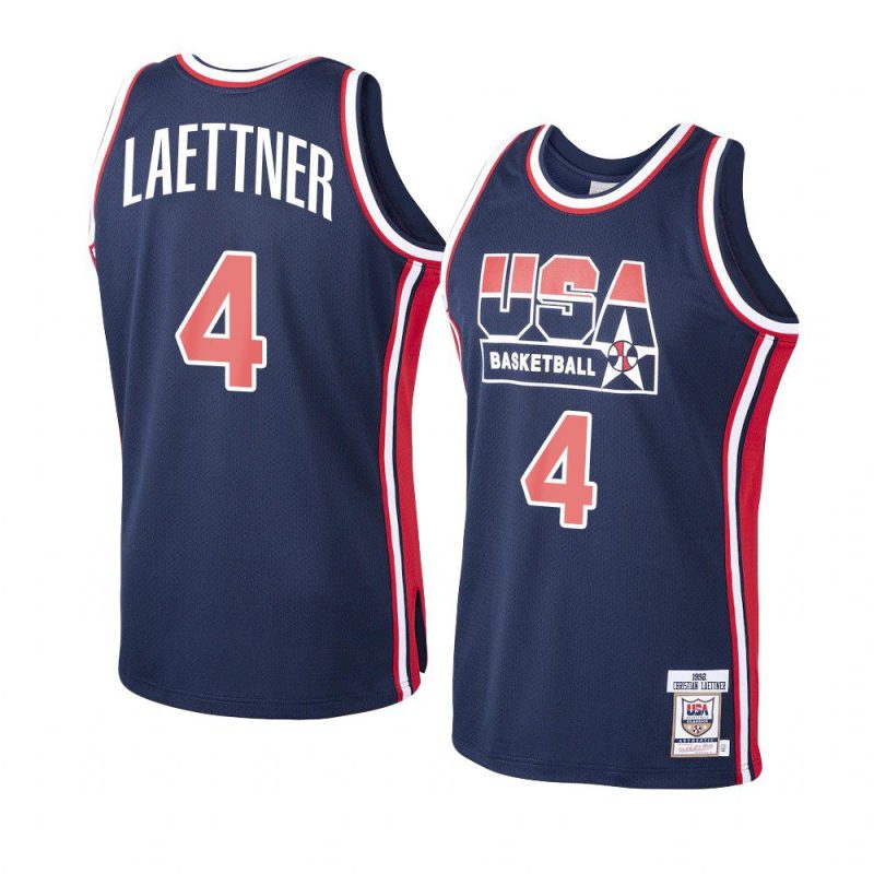 christian laettner home jersey authentic navy