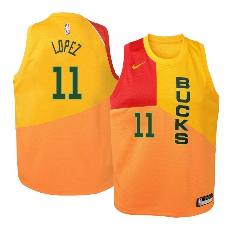 city 2018 19 brook lopez yellow youth jersey
