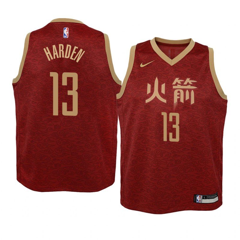 city 2018 19 james harden red youth jersey