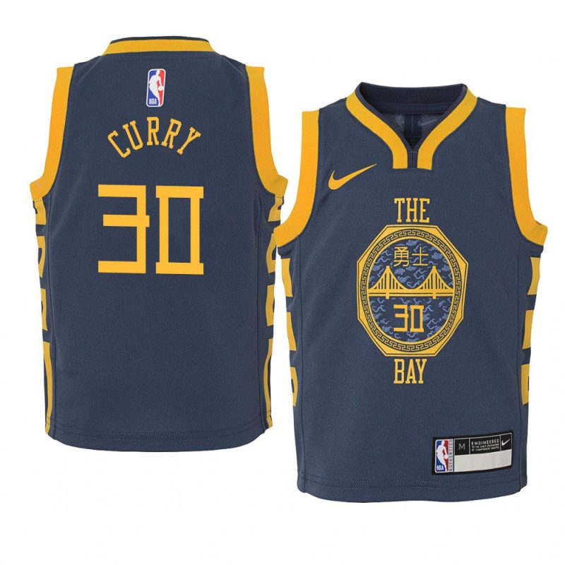 city 2018 19 stephen curry navy youth jersey