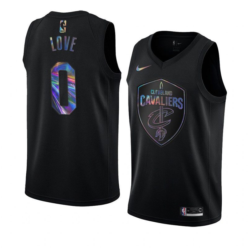 cleveland cavaliers kevin love black iridescent holographic jersey
