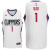 clippers 1 dad logo fathers day home jersey white