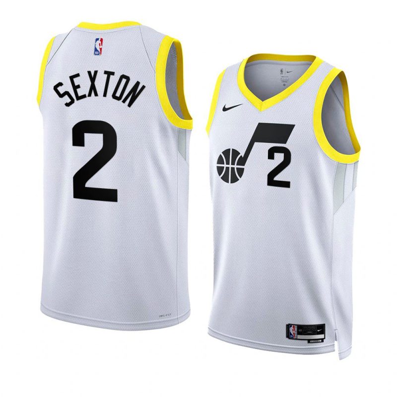 collin sexton jazzjersey 2022 23association edition whiteswingman