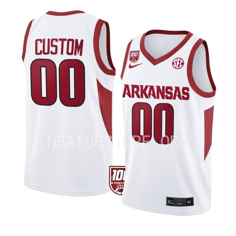 custom college basketball jersey 100 season white 2022 23