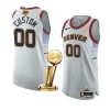 custom nuggets jersey 2023 nba finals championsauthentic white