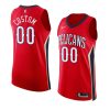 custom red statement authentic jersey