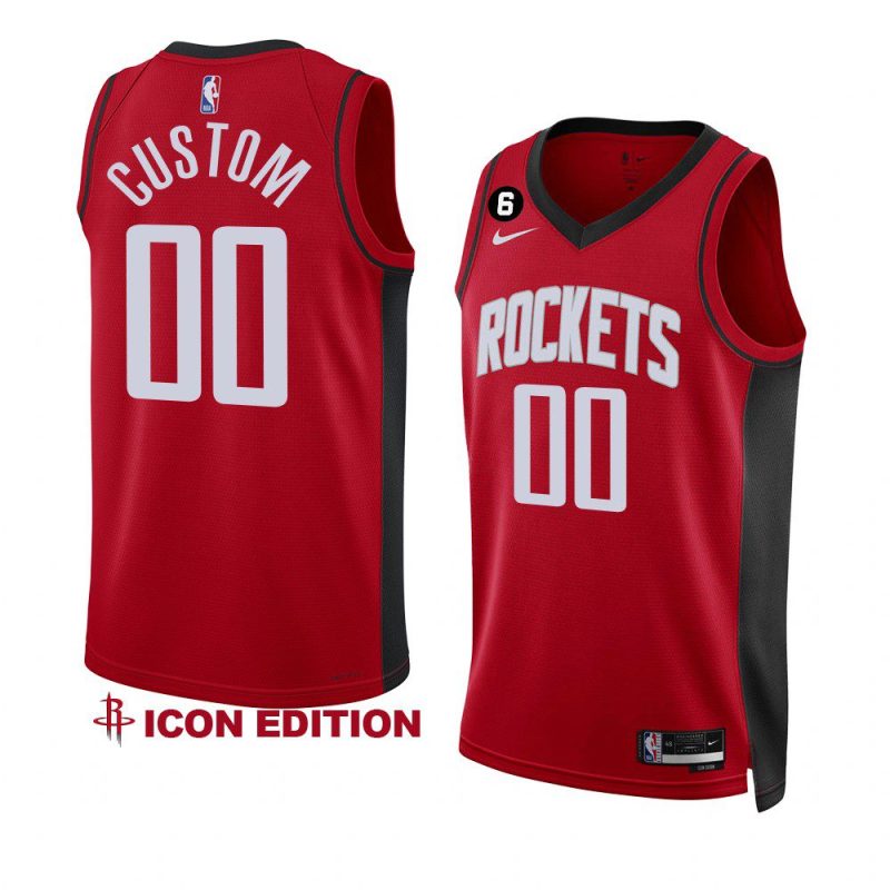 custom rocketsjersey 2022 23icon edition redno.6 patch