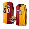 custom split jersey 2023 eastern conference champions red yellow