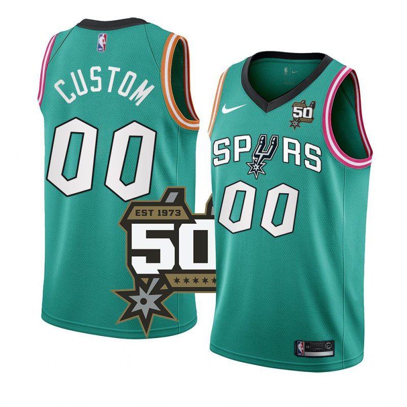 custom teal 50th anniversary jersey