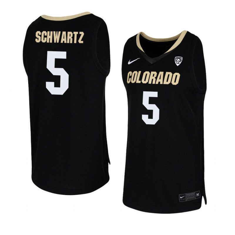 d'shawn schwartz team replica jersey college basketball black