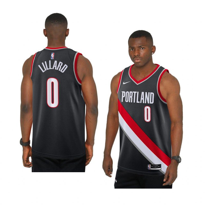 damian lillard black icon jersey 0a