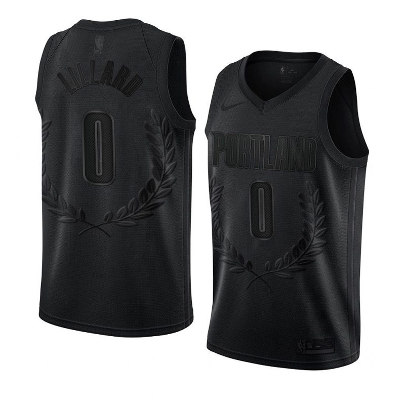 damian lillard black mvp 2020 playoffs jersey