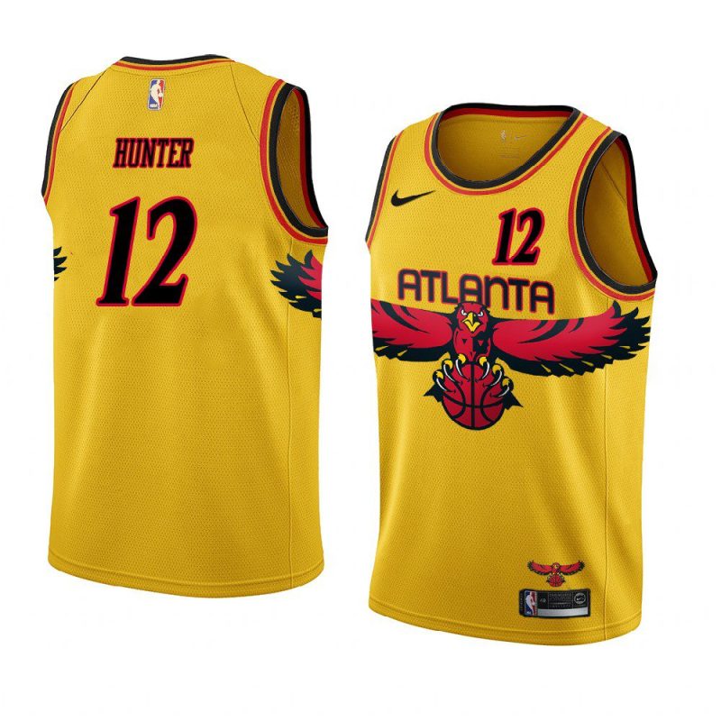de'andre hunter throwback jersey city edition yellow 2021