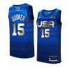 devin booker 4 consecutive gold medal jersey tokyo olympics champions blue 2021
