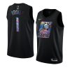 devin booker jersey iridescent holographic black limited edition men