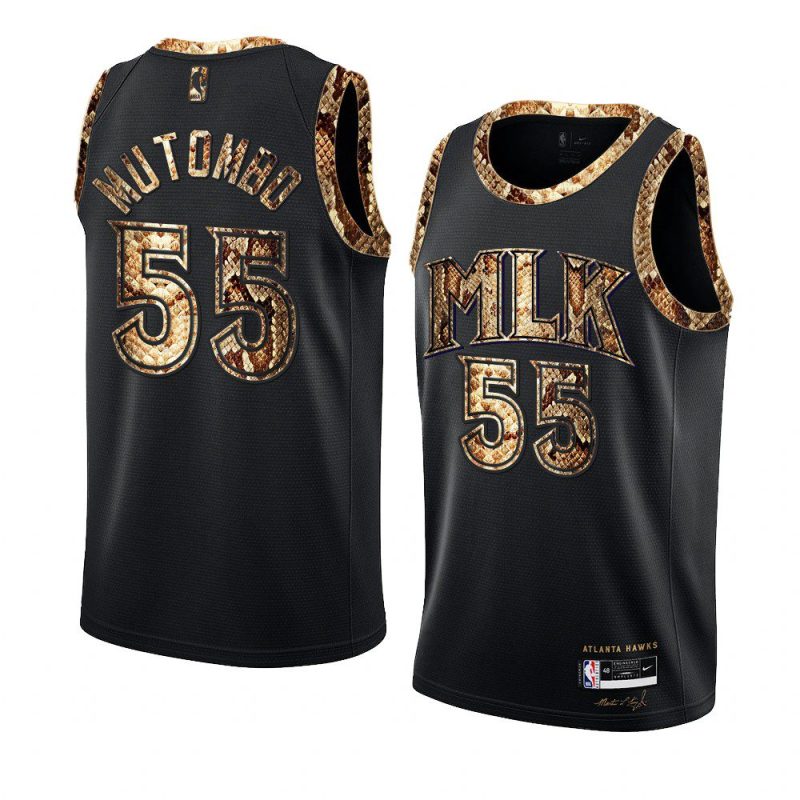 dikembe mutombo 2021 exclusive edition jersey python skin black