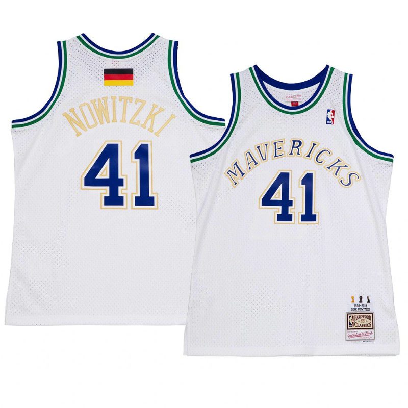 dirk nowitzki the german wunderkind jersey retirement white