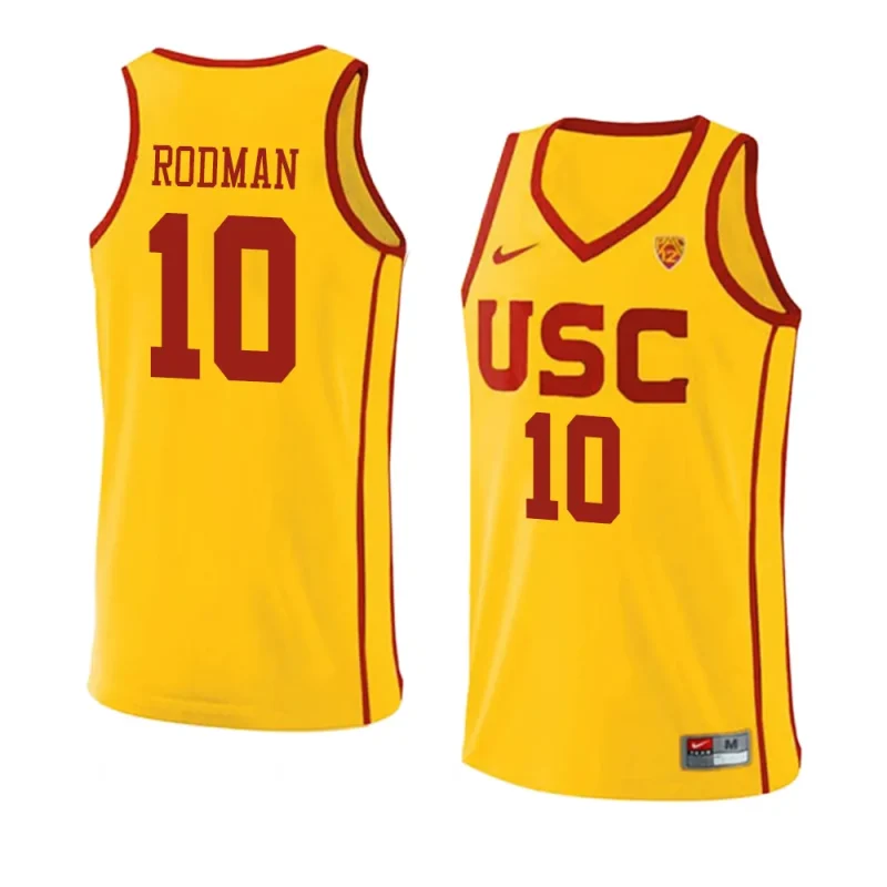 dj rodman replica jersey college basketball gold