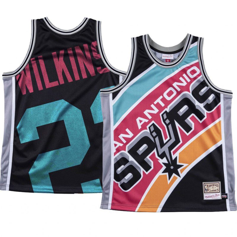 dominique wilkins black big face jersey