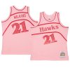 dominique wilkins hawks jersey space knit pink 1986 87 hwc