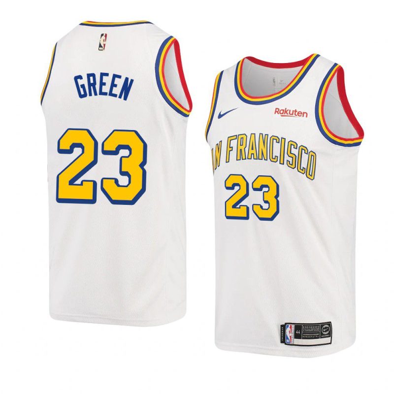 draymond green jersey classic edition white swingman badge men's