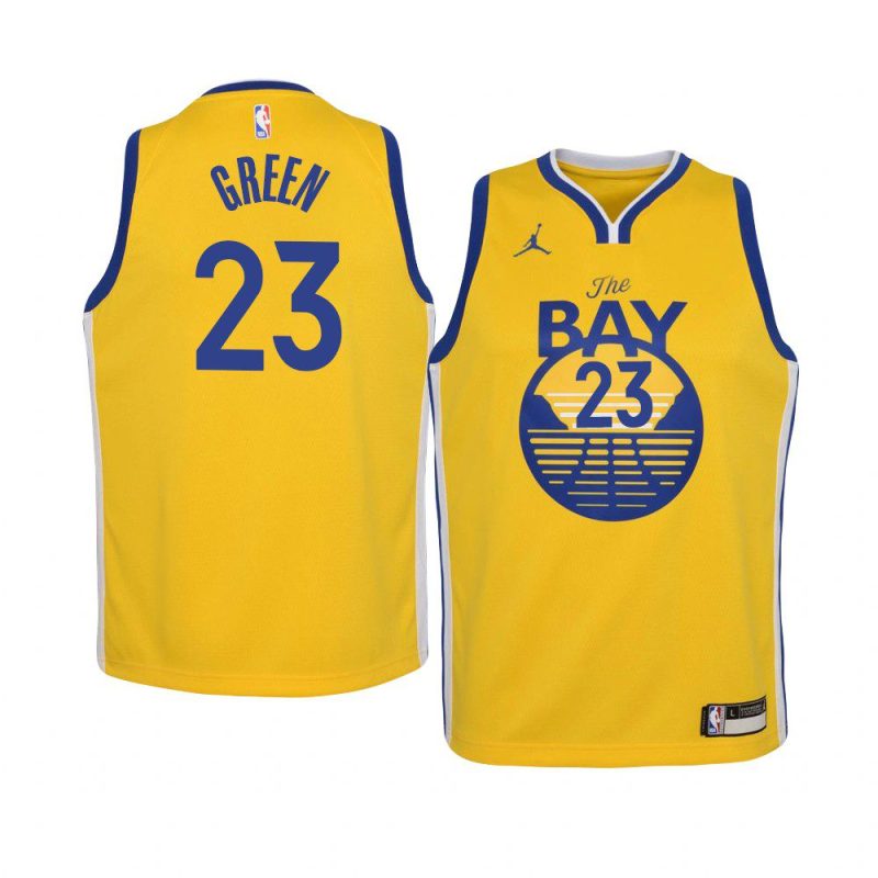 draymond green jersey statement gold jordan brand youth