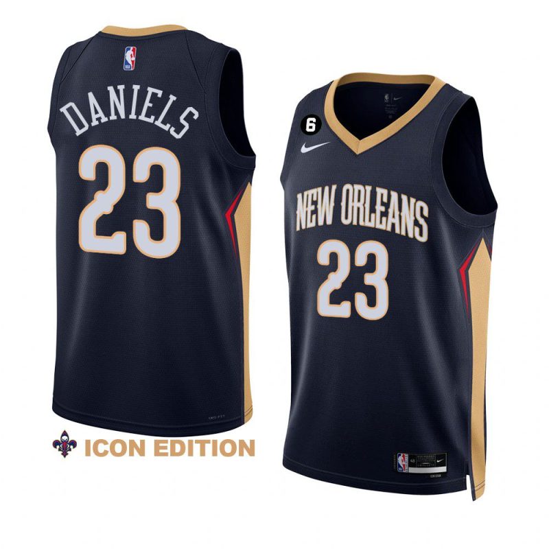 dyson daniels pelicansjersey 2022 23icon edition navyno.6 patch