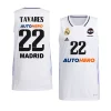 edy tavares real madrid 11th euroleague champs home shirtjersey white