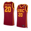 ethan anderson replica jersey college basketball red