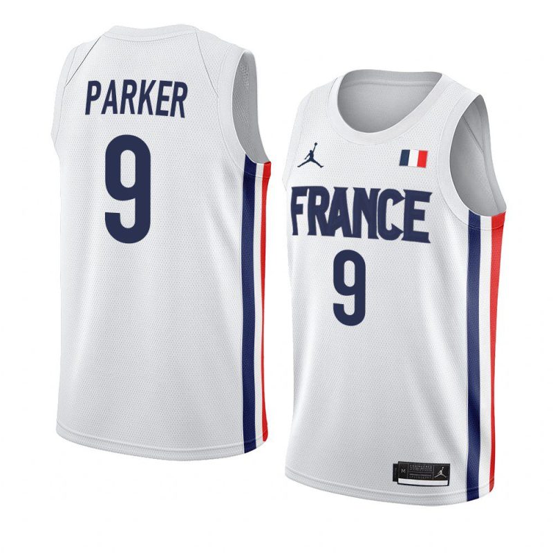 eurobasket mvp tony parker olymipcs game white jersey