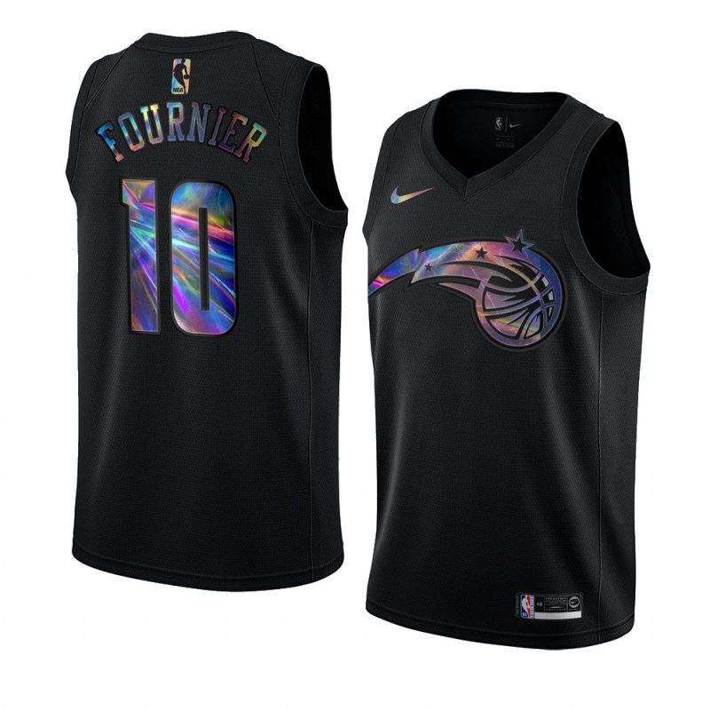 evan fournier jersey iridescent holographic black limited edition
