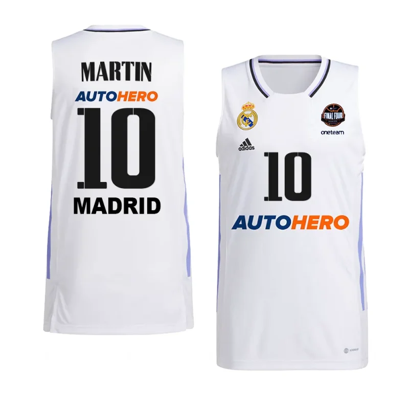 fernando martin real madrid 11th euroleague champions home shirtjersey white