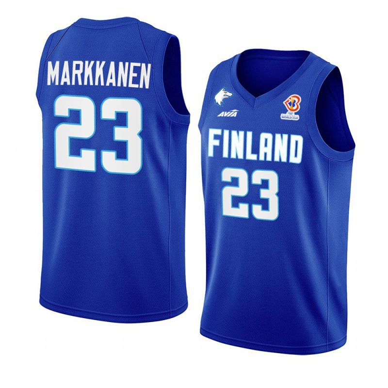 finland 2022 fiba basketball world cup lauri markkanen blue away jersey